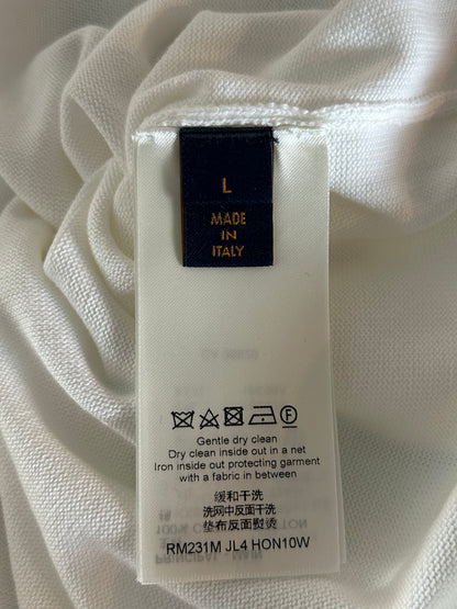 Louis Vuitton White Intarsia Graphic T-Shirt