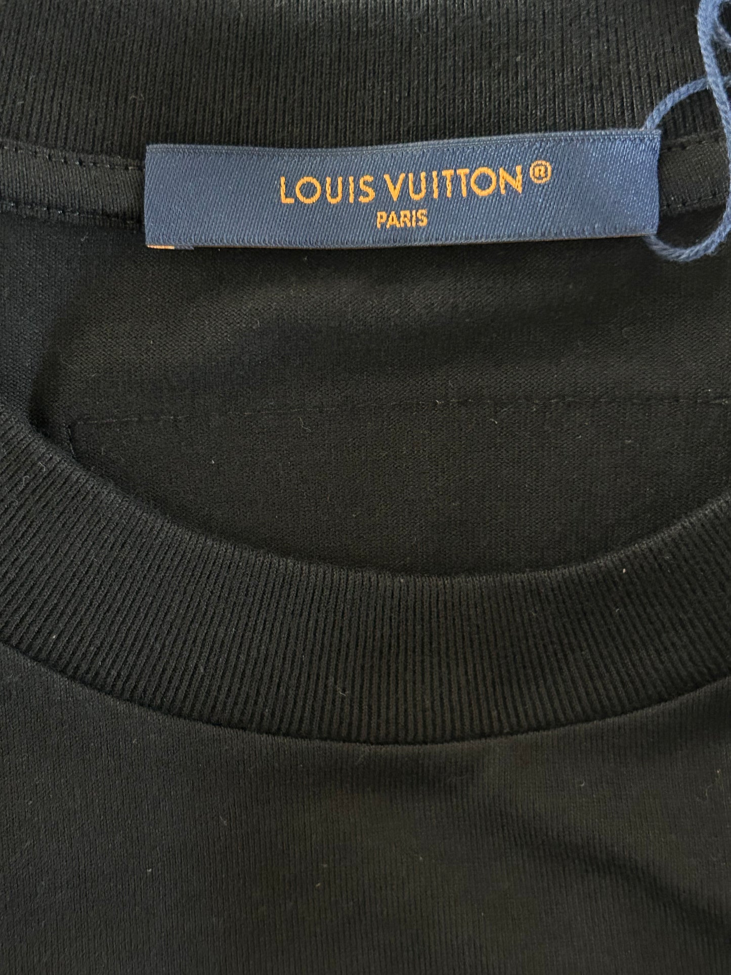 Louis Vuitton Black Beaded Logo T-Shirt