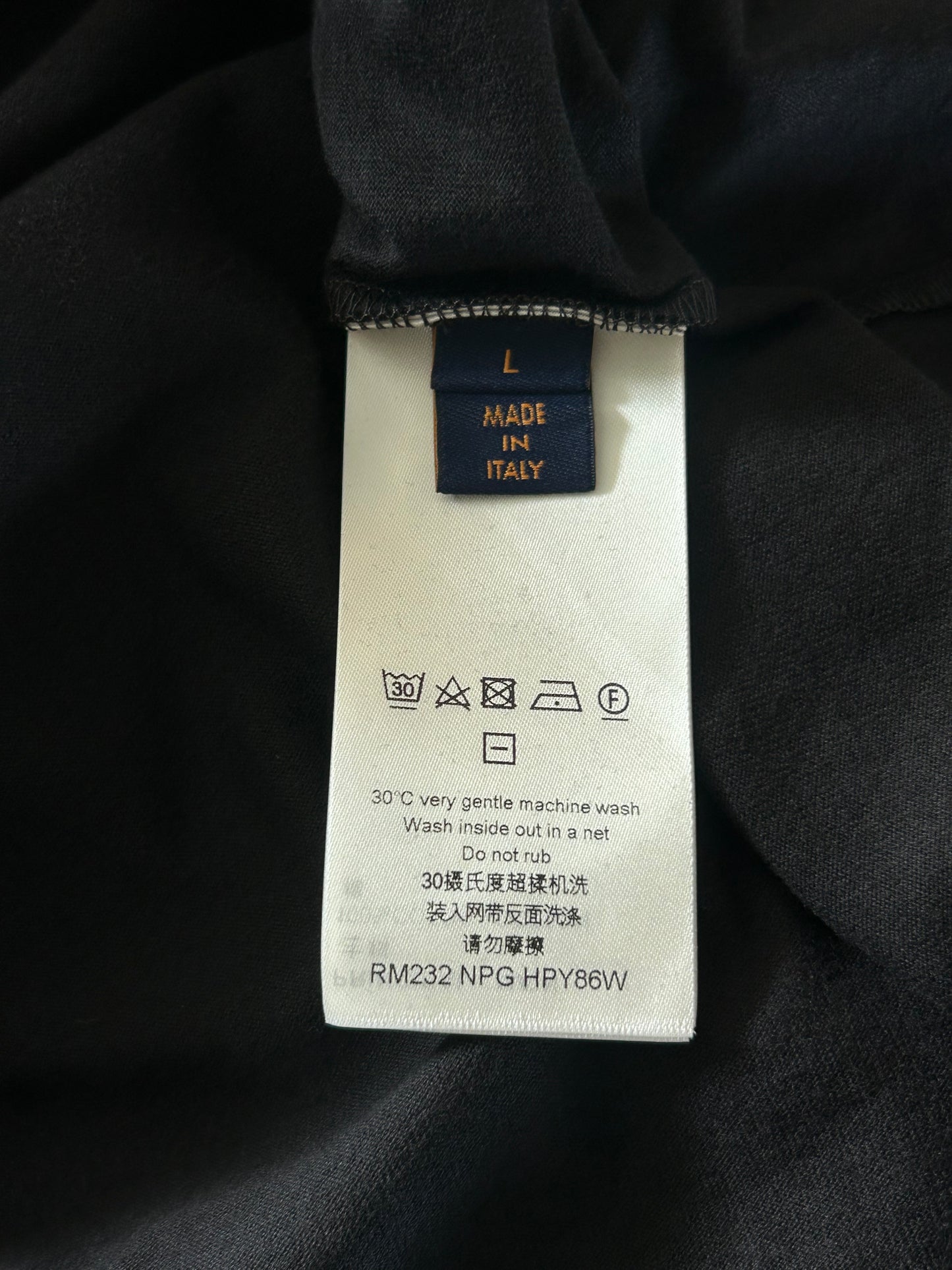 Louis Vuitton Black Beaded Logo T-Shirt