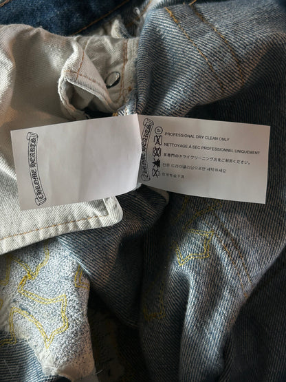 Chrome Hearts Levi's Blue & Yellow Cross Patch Jeans