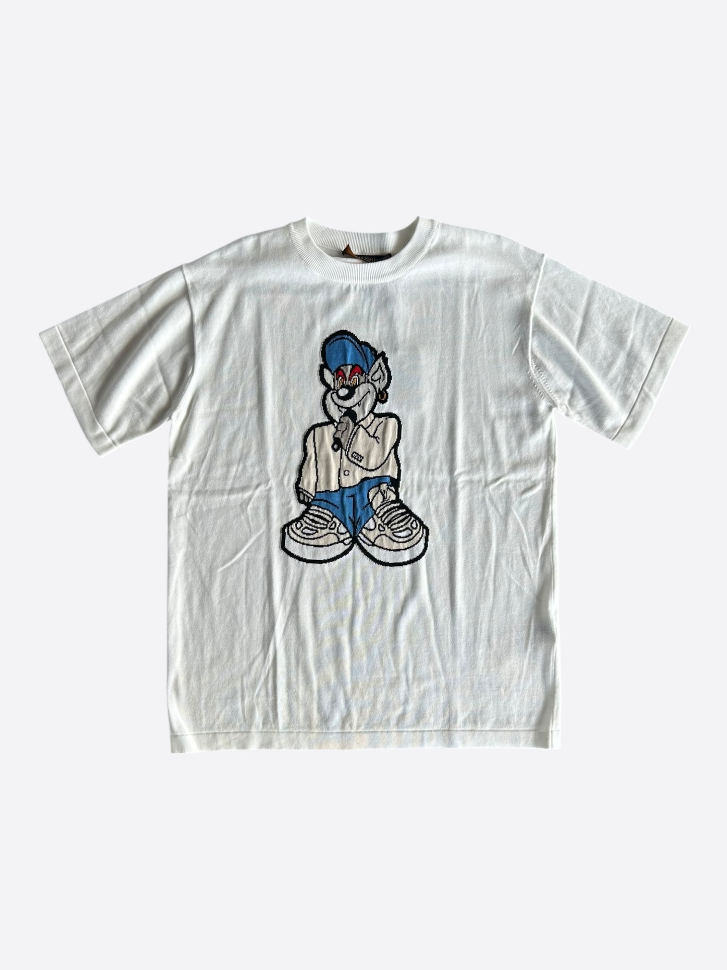 Louis Vuitton White Intarsia Graphic T-Shirt