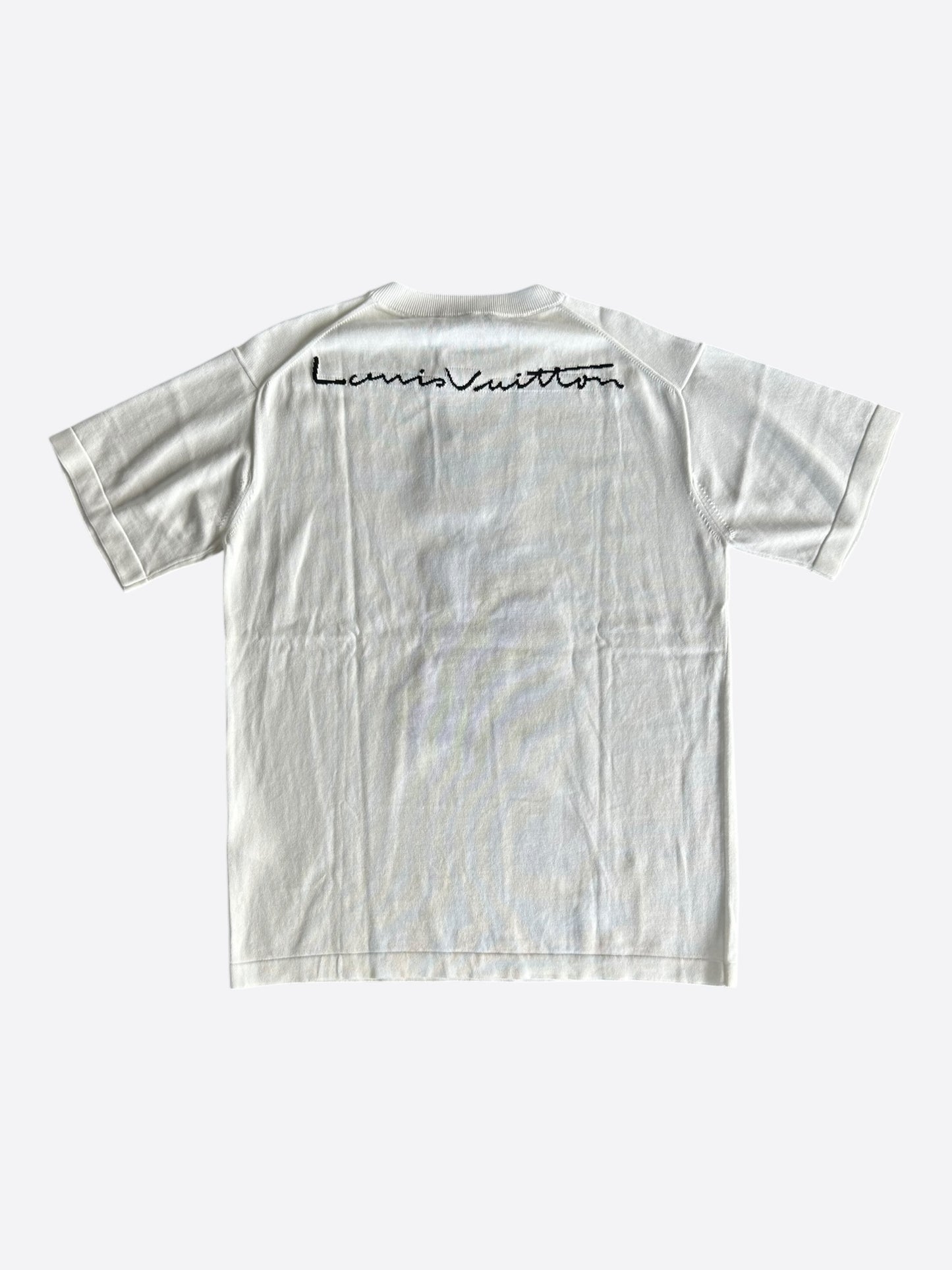 Louis Vuitton White Intarsia Graphic T-Shirt