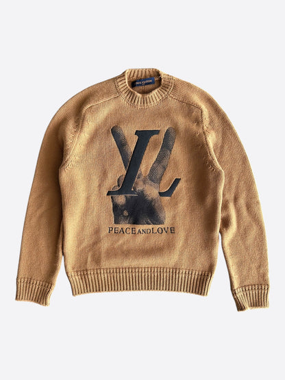 Louis Vuitton Brown Peace & Love Cashmere Sweater