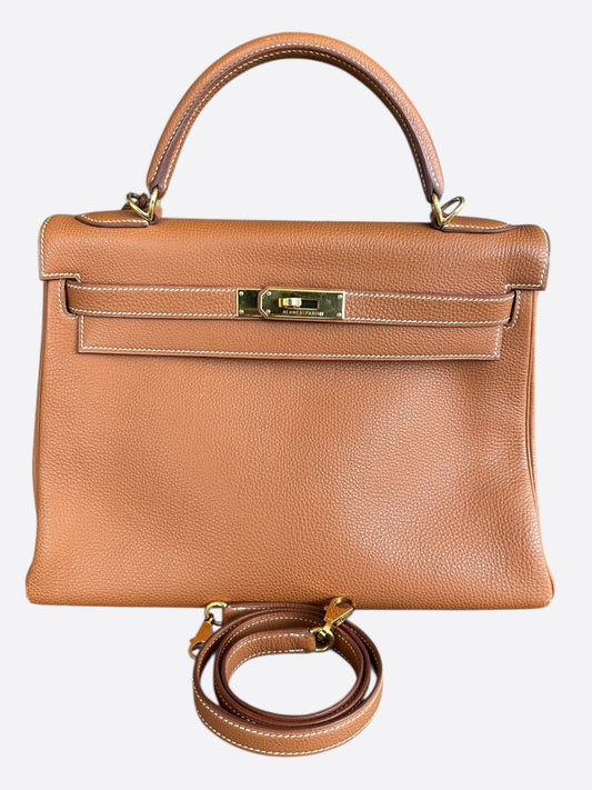 Hermes Gold Togo & Gold Hardware Kelly 28