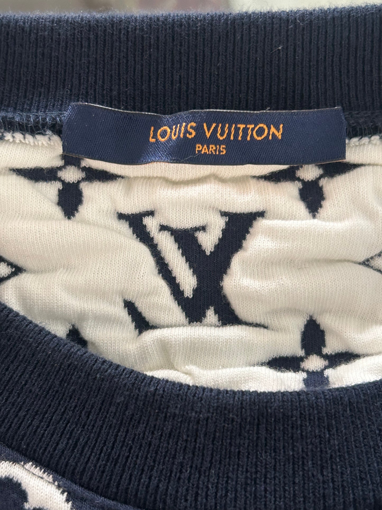 Louis Vuitton Navy & White Monogram Sweater