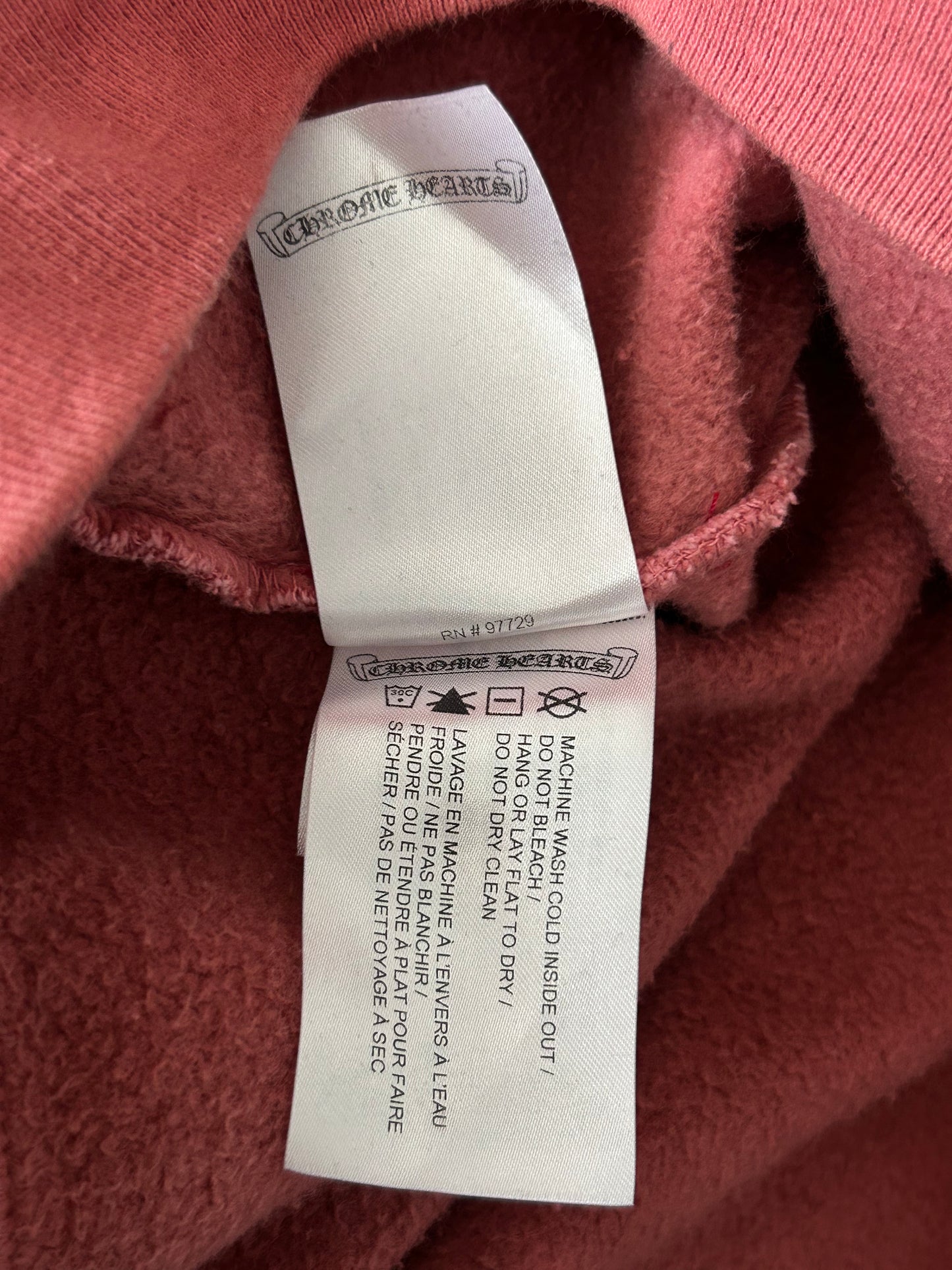 Chrome Hearts Drake Red Certified Cross Logo Hoodie