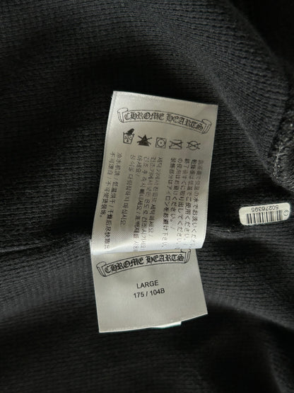 Chrome Hearts Black Aspen Exclusive Horseshoe Thermal Zip Up Hoodie