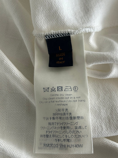 Louis Vuitton White Half Damier Pocket T-Shirt