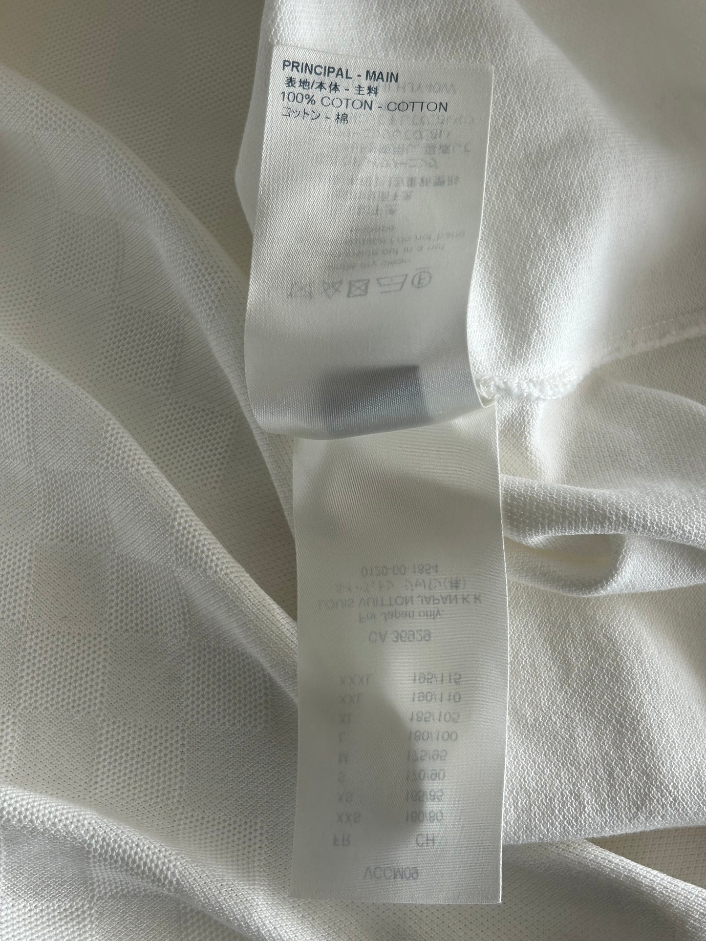 Louis Vuitton White Half Damier Pocket T-Shirt