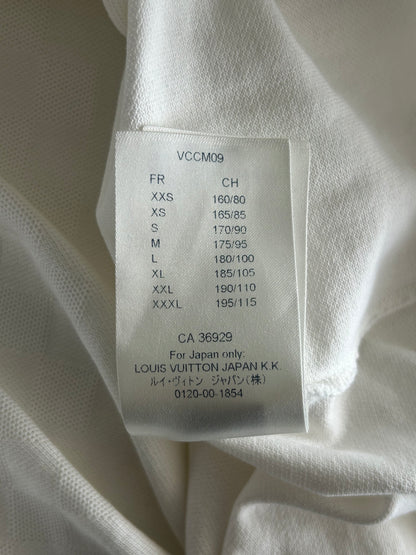 Louis Vuitton White Half Damier Pocket T-Shirt