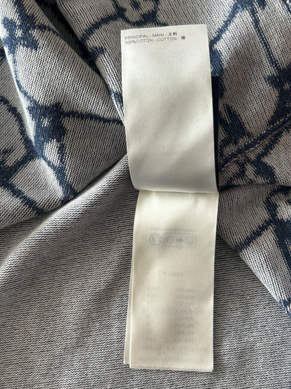 Louis Vuitton Blue & White Barb Wire Monogram Intarsia T-Shirt
