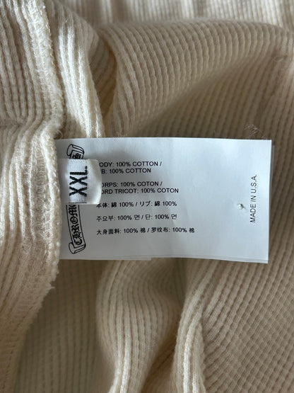 Chrome Hearts Cream CH Embroidered Waffle Knit Shorts