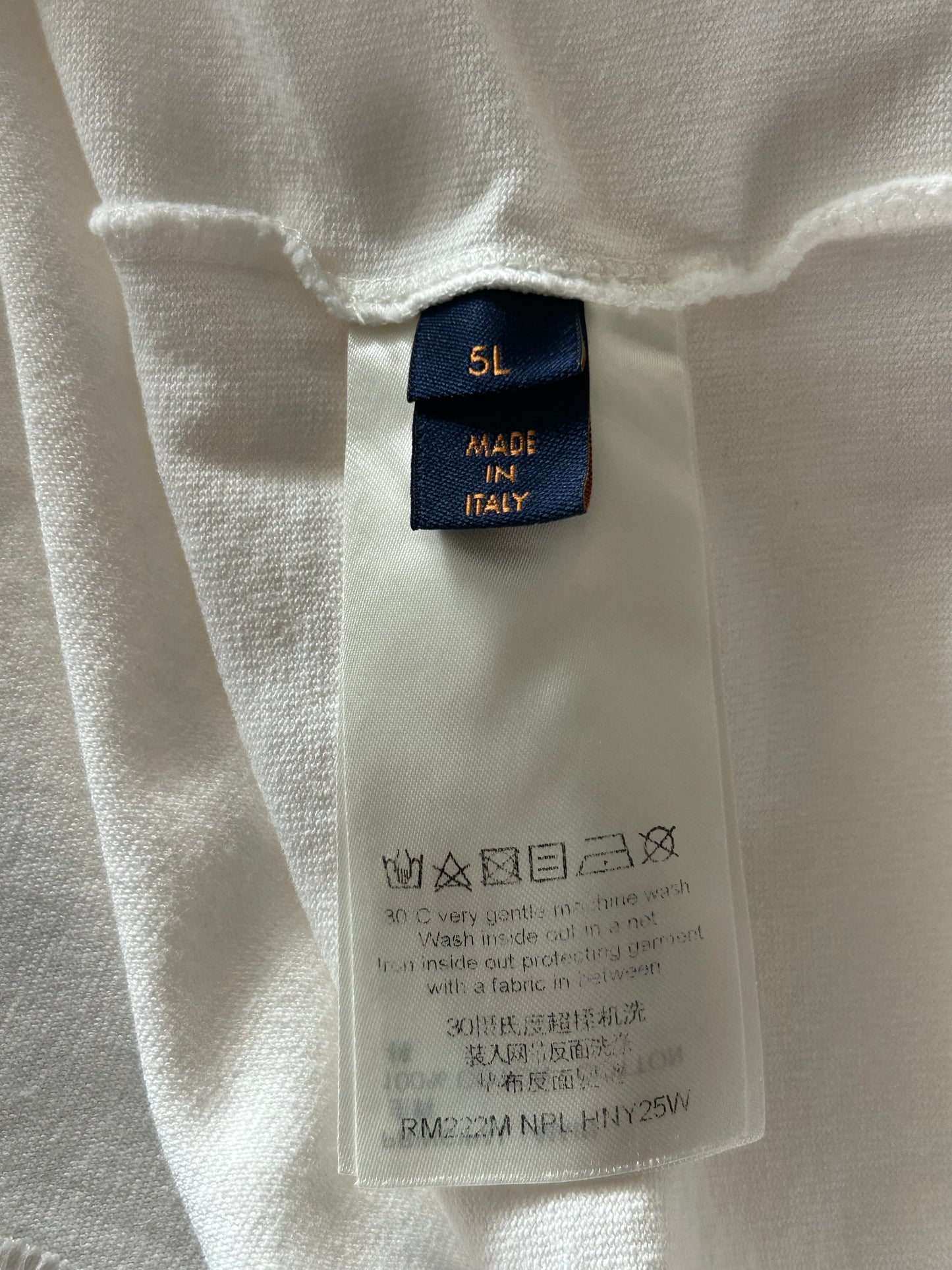 Louis Vuitton White Graffiti Logo Embroidered T-Shirt