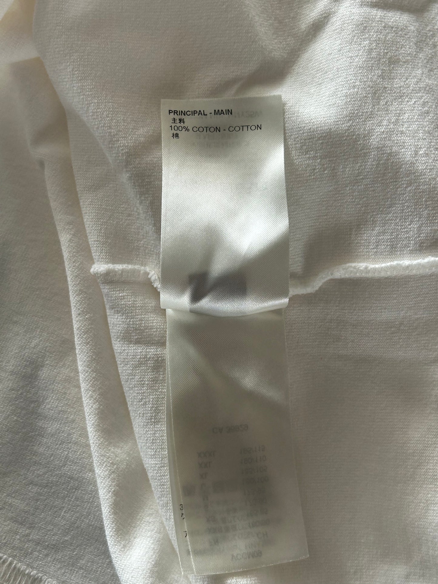 Louis Vuitton White Graffiti Logo Embroidered T-Shirt