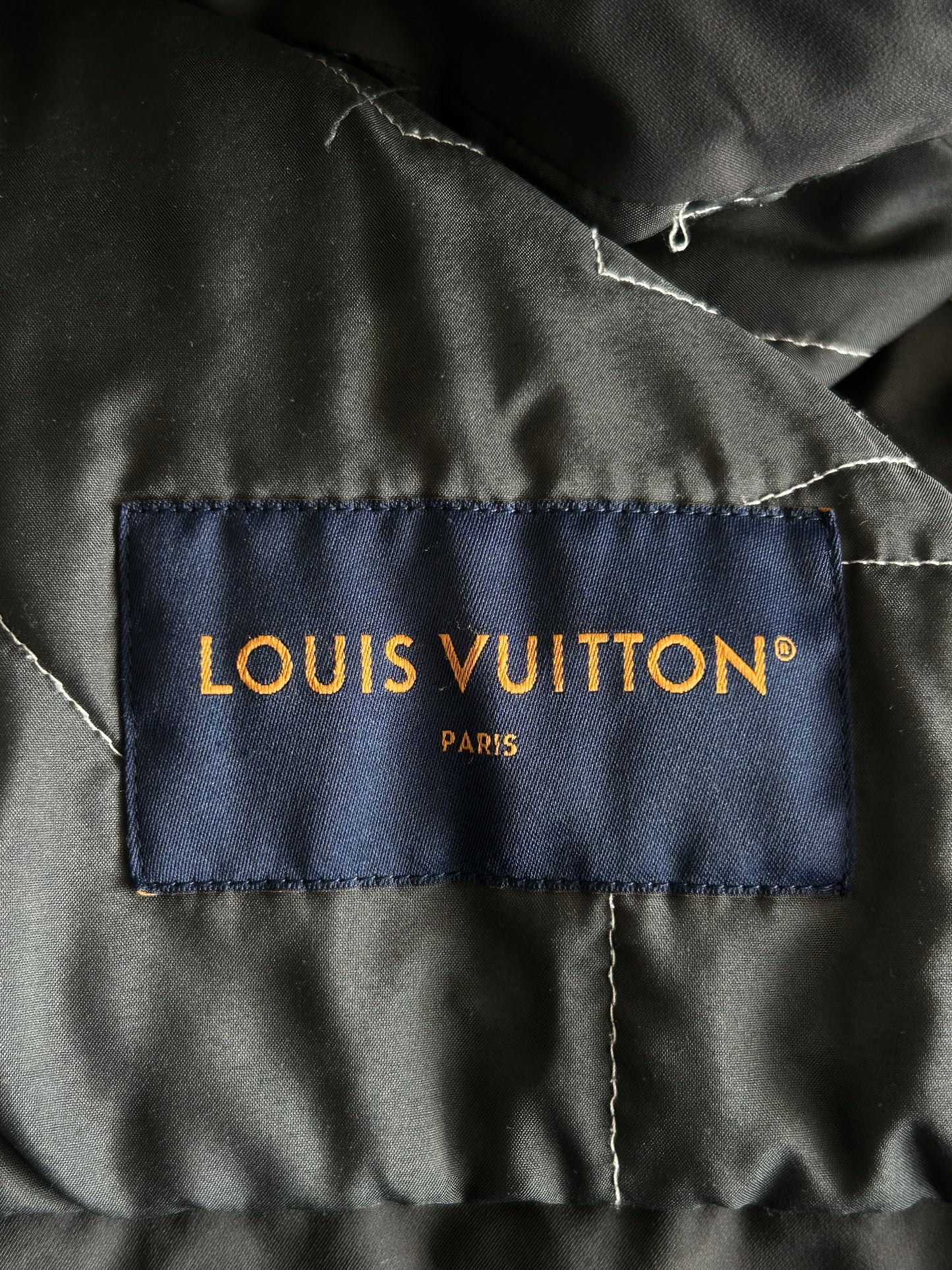 Louis Vuitton Bicolor Dove Houndstooth Padded Jacket