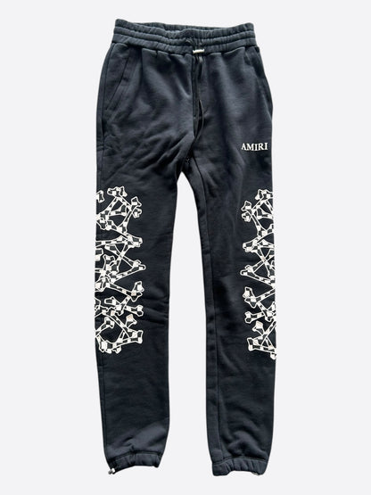 Amiri Black & White Checkered Bones Sweatpants