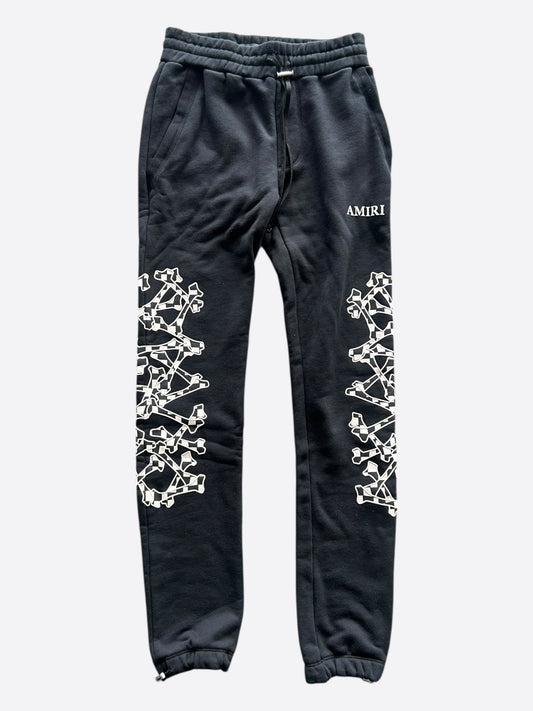 Amiri Black & White Checkered Bones Sweatpants