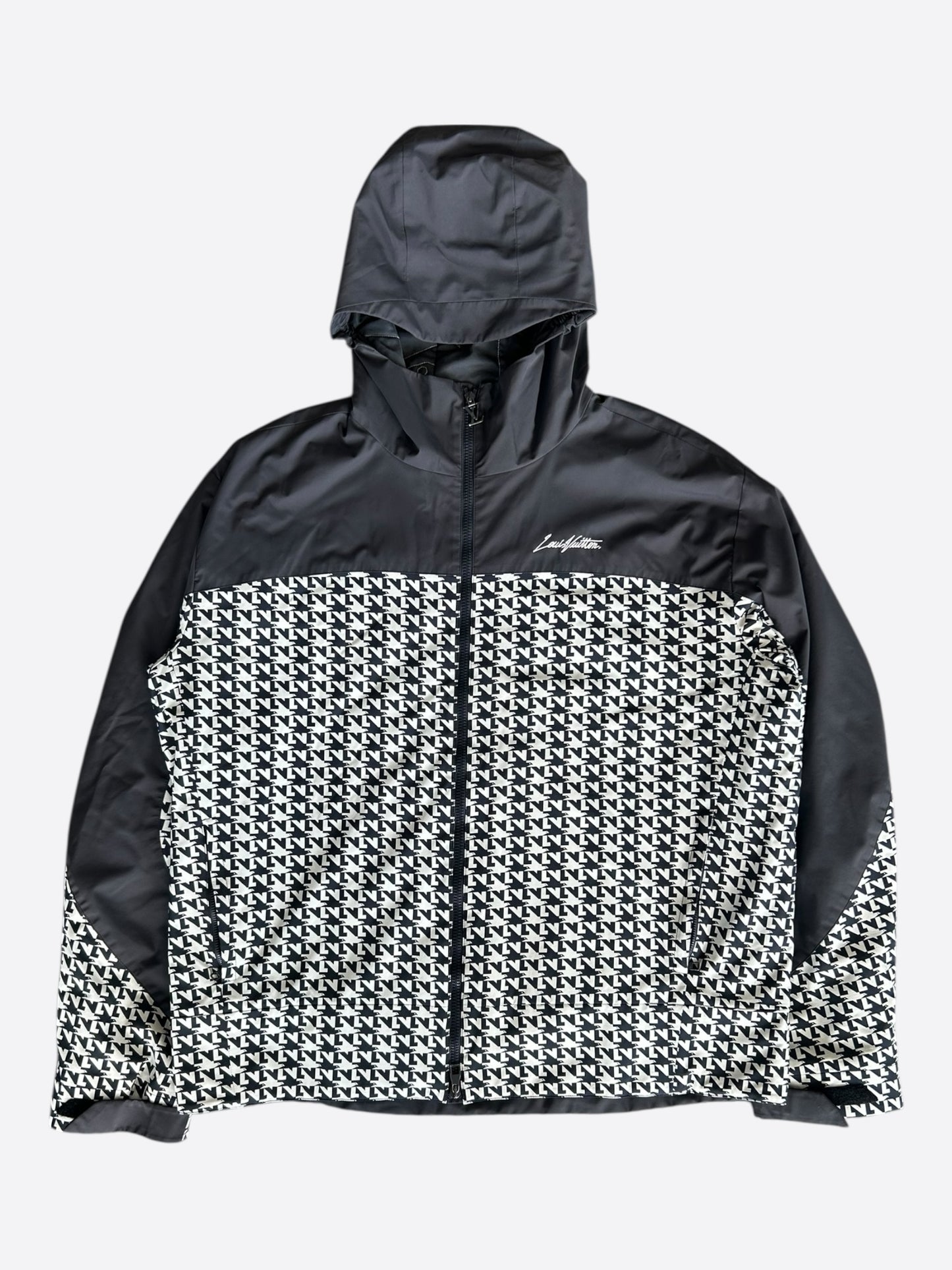 Louis Vuitton Bicolor Dove Houndstooth Padded Jacket