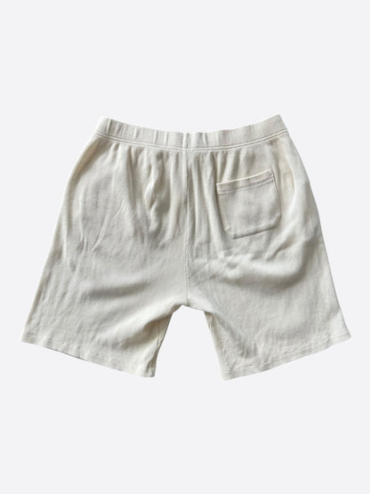 Chrome Hearts Cream CH Embroidered Waffle Knit Shorts