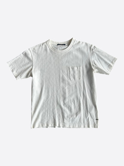 Louis Vuitton White Half Damier Pocket T-Shirt