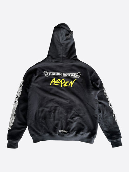 Chrome Hearts Black Aspen Exclusive Horseshoe Thermal Zip Up Hoodie