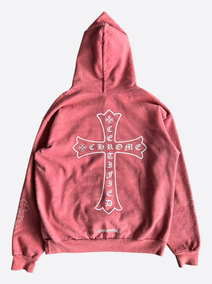 Chrome Hearts Drake Red Certified Cross Logo Hoodie