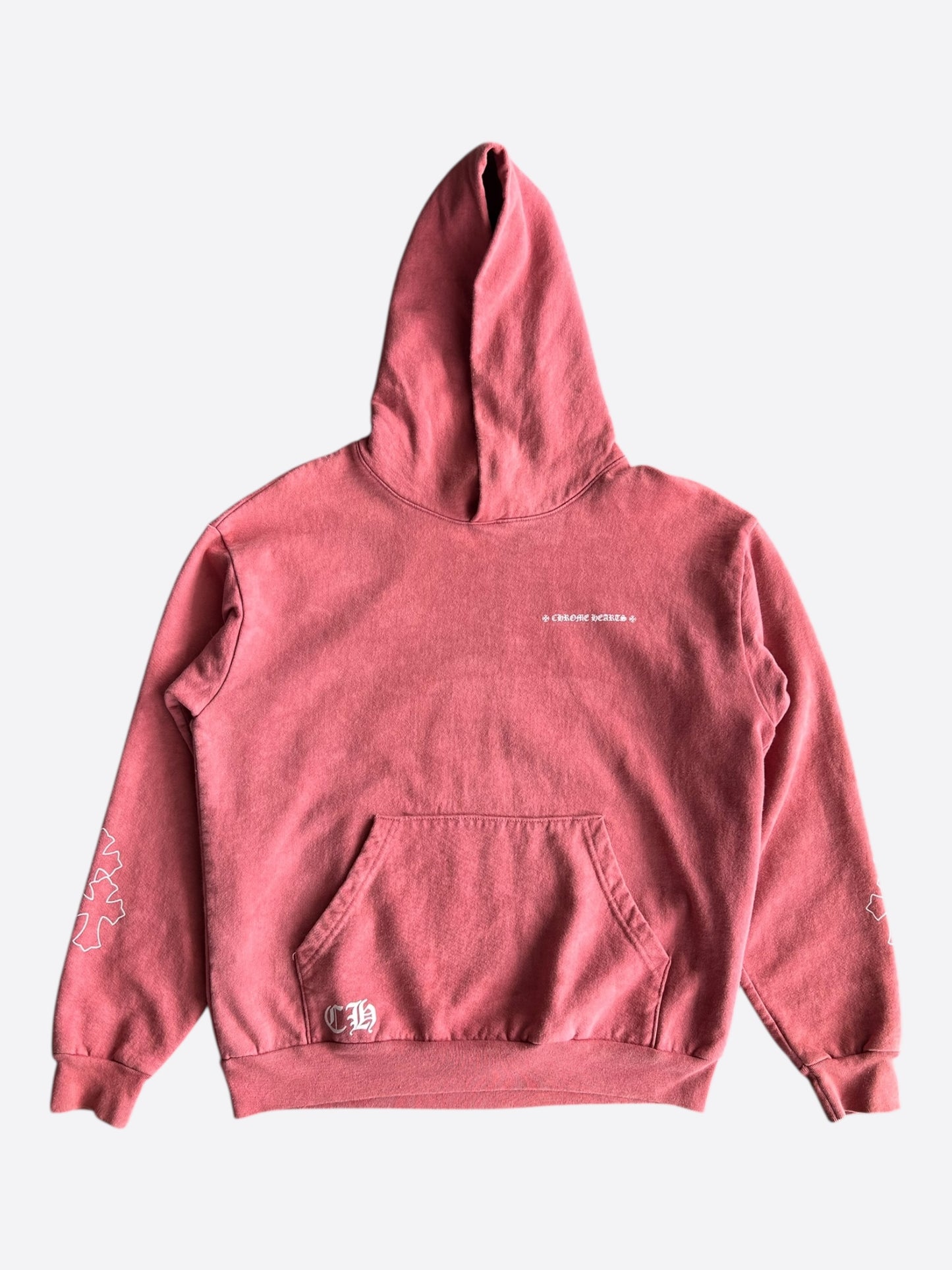 Chrome Hearts Drake Red Certified Cross Logo Hoodie