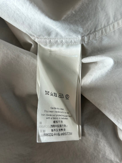 Louis Vuitton White & Black Birds Logo Button Up Shirt