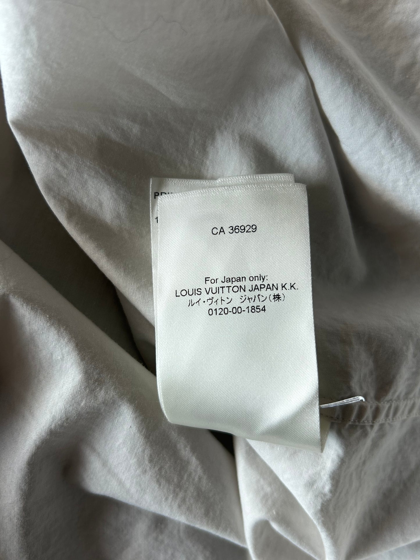 Louis Vuitton White & Black Birds Logo Button Up Shirt