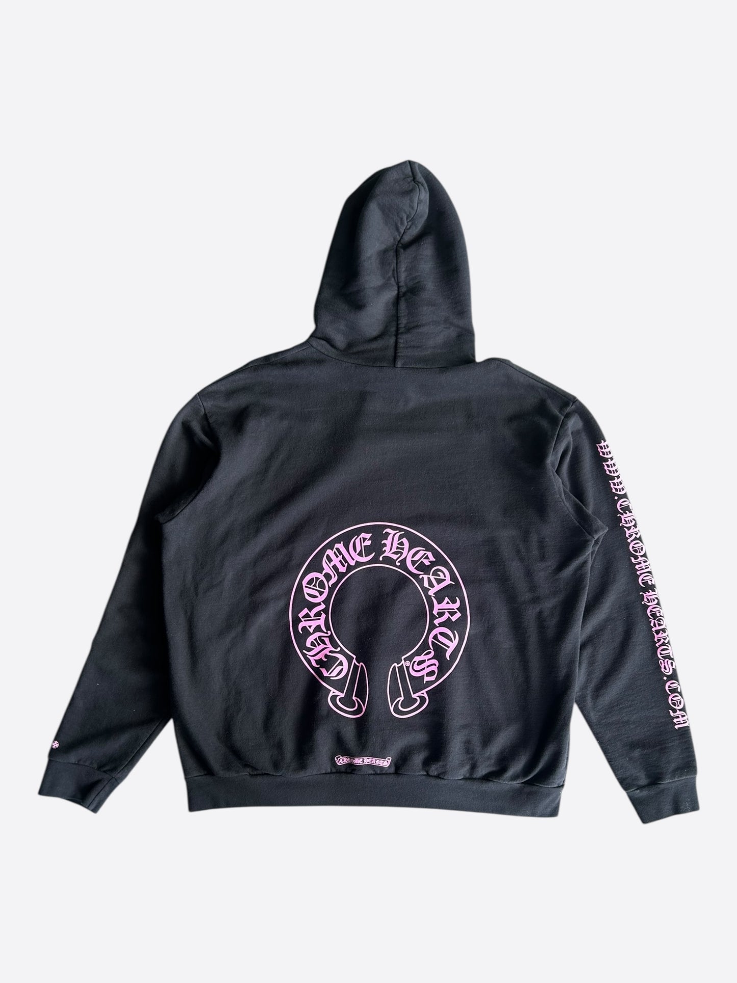 Chrome Hearts Black & Pink Online Exclusive Horseshoe Logo Hoodie
