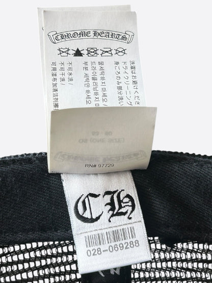 Chrome Hearts Black & White Aspen Trucker Hat