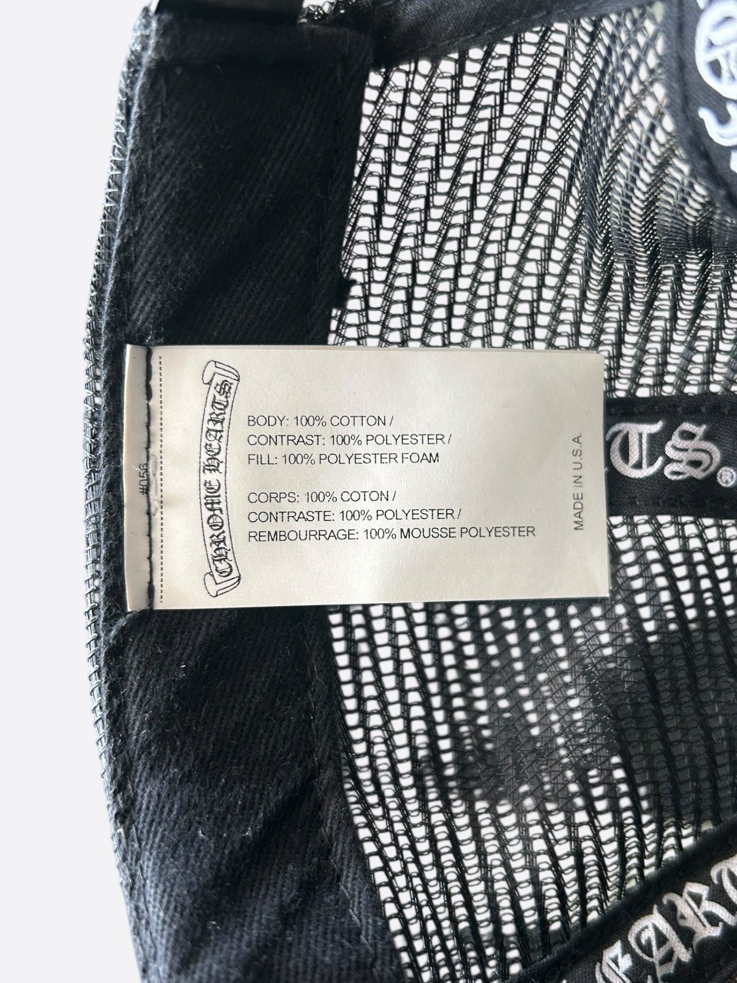 Chrome Hearts Black & White Aspen Trucker Hat