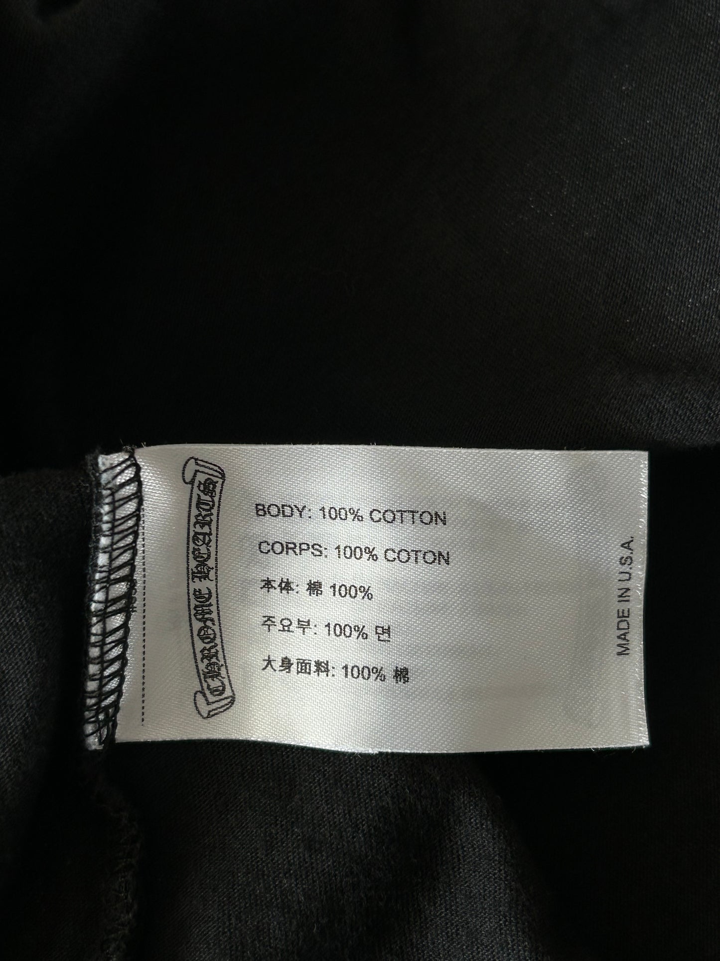 Chrome Hearts Black, Orange & Blue Staff Horseshoe Logo Longsleeve T-Shirt