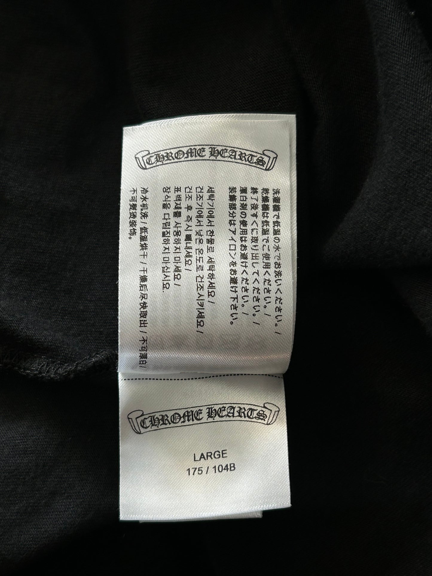 Chrome Hearts Black, Orange & Blue Staff Horseshoe Logo Longsleeve T-Shirt