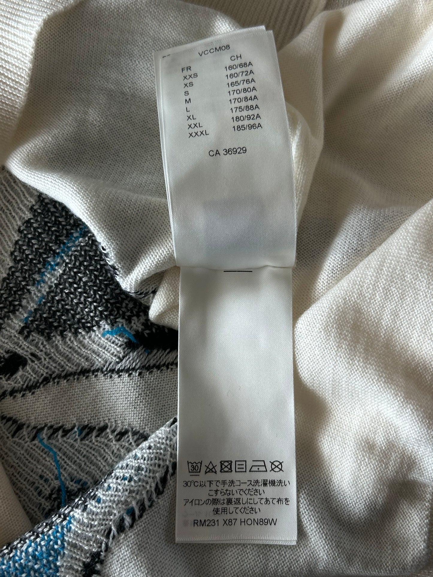 Louis Vuitton White & Multicolor Thistle Knit Sweater