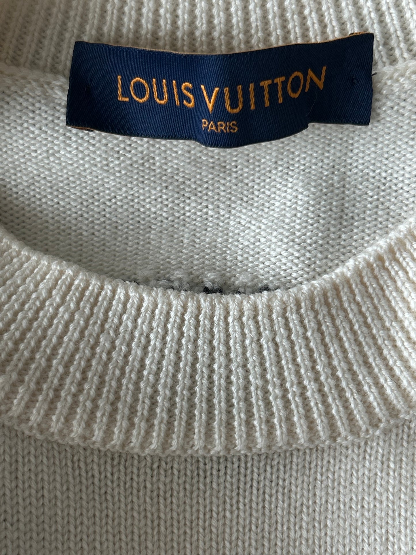 Louis Vuitton Beige Monogram Clock Wool Sweater