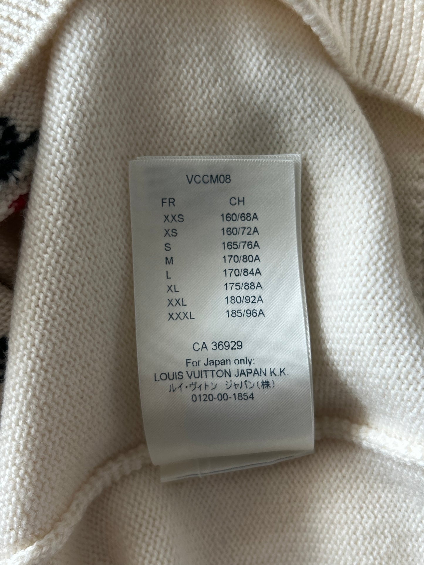 Louis Vuitton Beige Monogram Clock Wool Sweater