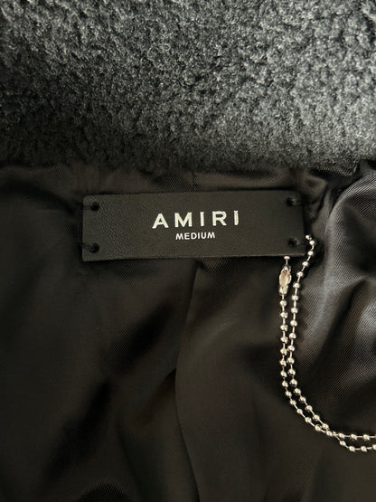 Amiri Black & White Bones Fleece Jacket
