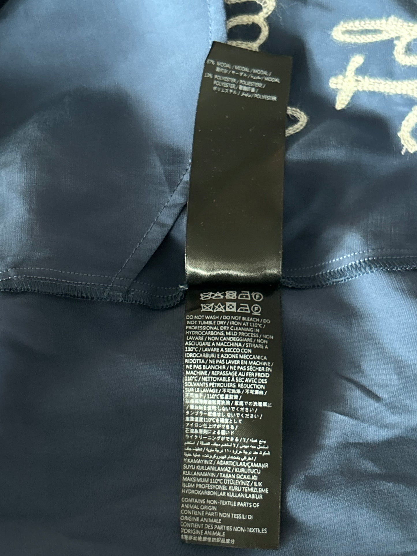 Amiri Navy & White Saturday Night Embroidered Logo Shorts