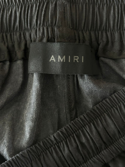Amiri Black & Gold Resort Club Logo Shorts