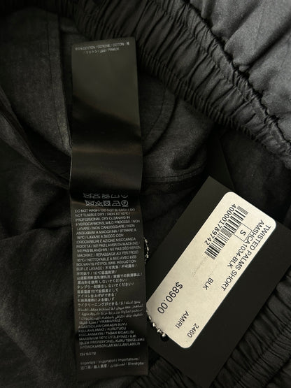 Amiri Black & Gold Resort Club Logo Shorts