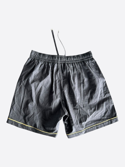 Amiri Black & Gold Resort Club Logo Shorts