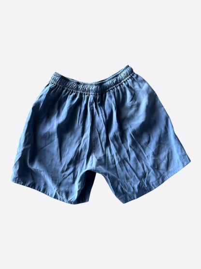 Amiri Navy & White Saturday Night Embroidered Logo Shorts