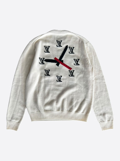 Louis Vuitton Beige Monogram Clock Wool Sweater