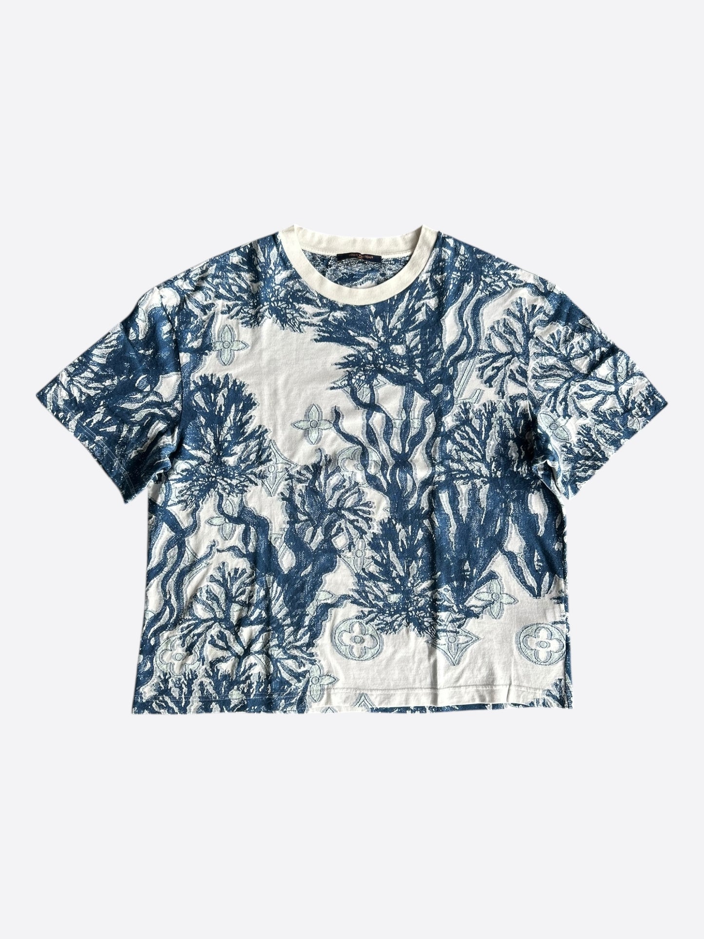 Louis Vuitton Blue & White Aquagarden Monogram T-Shirt