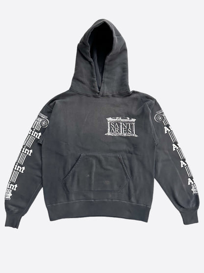 Saint Michael Washed Black Saint Aries Lamb Hoodie