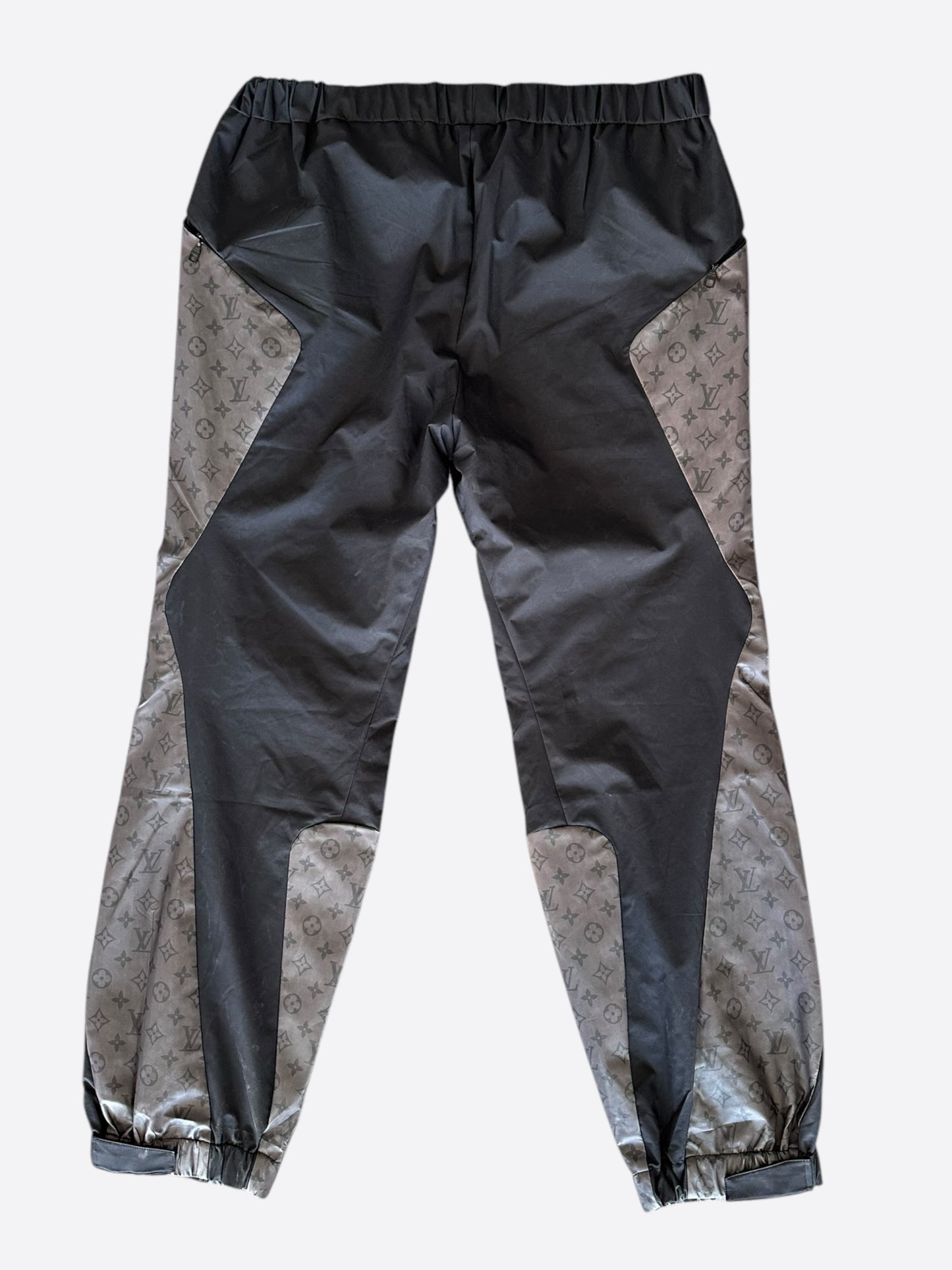 Louis Vuitton Black & Grey 2054 Monogram Heat Reflective Track Pants