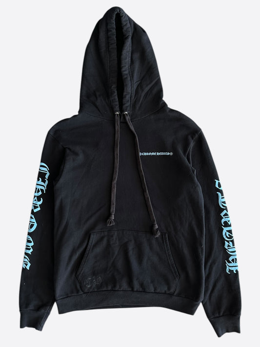 Chrome Hearts Black & Blue Script Logo Hoodie