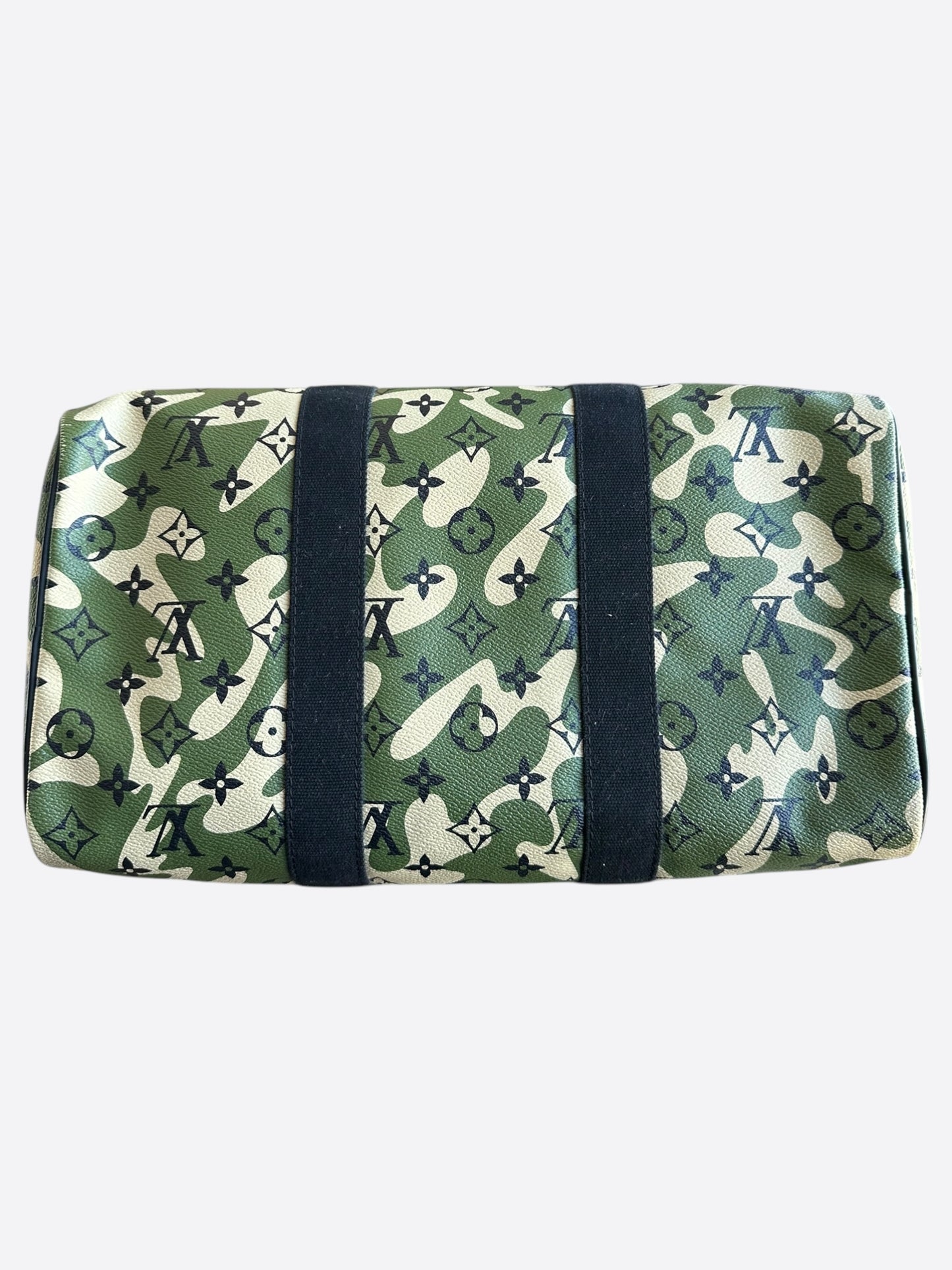 Louis Vuitton Takashi Murakami Green Camouflage Monogram Speedy 35