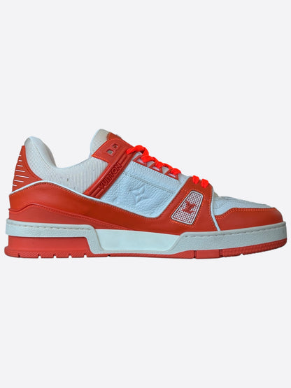 Louis Vuitton Orange & White Monogram Trainers